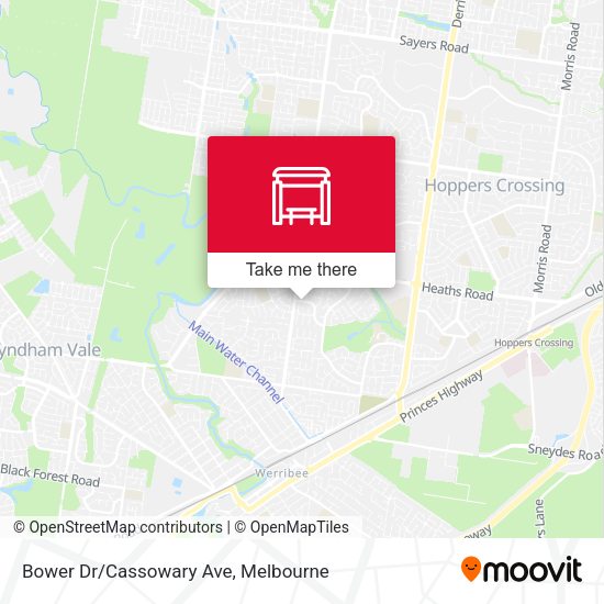 Bower Dr/Cassowary Ave map