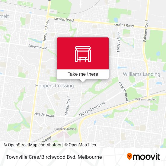 Townville Cres/Birchwood Bvd map