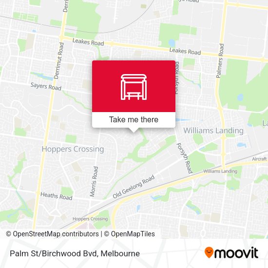 Palm St/Birchwood Bvd map