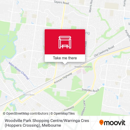 Mapa Woodville Park Shopping Centre / Warringa Cres (Hoppers Crossing)