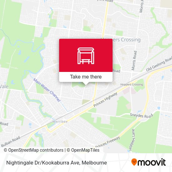 Nightingale Dr/Kookaburra Ave map