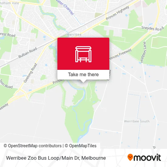 Mapa Werribee Zoo Bus Loop/Main Dr