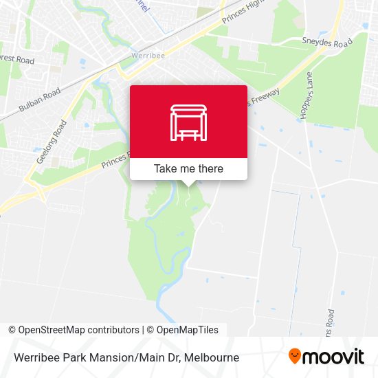 Werribee Park Mansion/Main Dr map