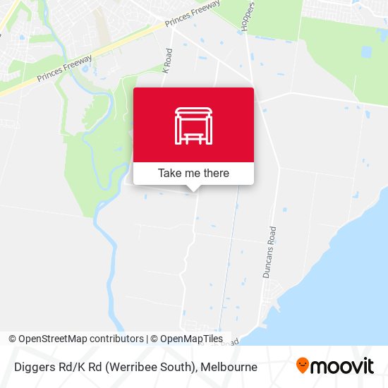 Diggers Rd / K Rd (Werribee South) map