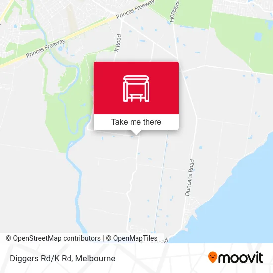 Mapa Diggers Rd/K Rd