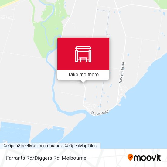 Farrants Rd/Diggers Rd map