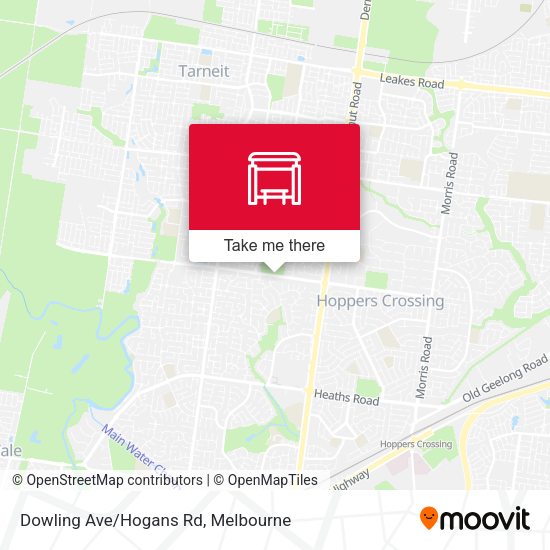Dowling Ave/Hogans Rd map
