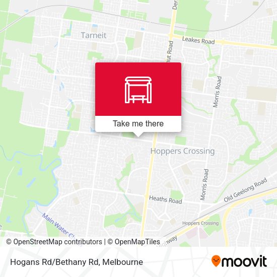Hogans Rd/Bethany Rd map