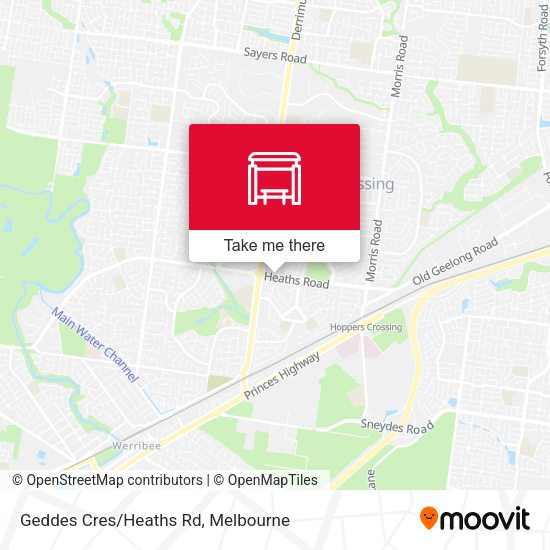 Geddes Cres/Heaths Rd map