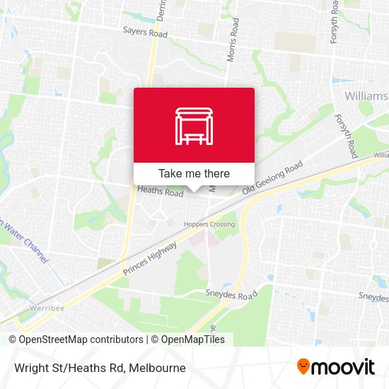 Wright St/Heaths Rd map