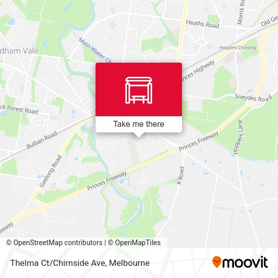 Thelma Ct/Chirnside Ave map