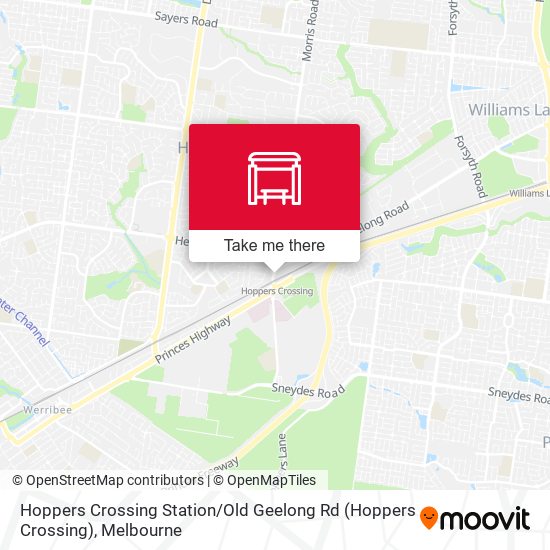 Mapa Hoppers Crossing Station / Old Geelong Rd