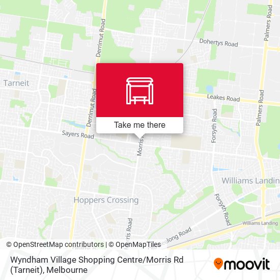 Mapa Wyndham Village Shopping Centre / Morris Rd (Tarneit)