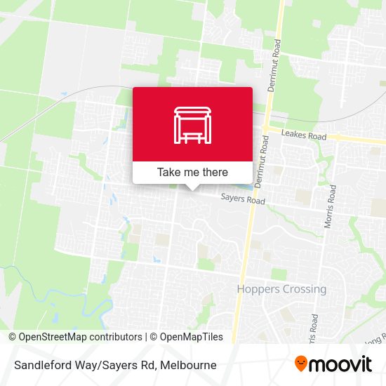 Sandleford Way/Sayers Rd map