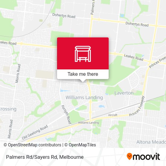 Palmers Rd/Sayers Rd map