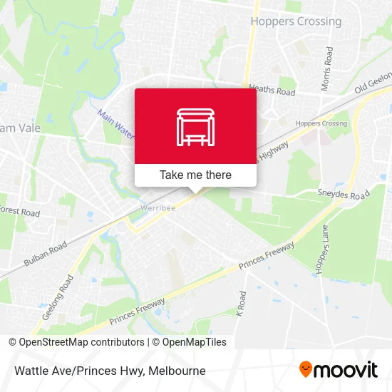 Wattle Ave/Princes Hwy map