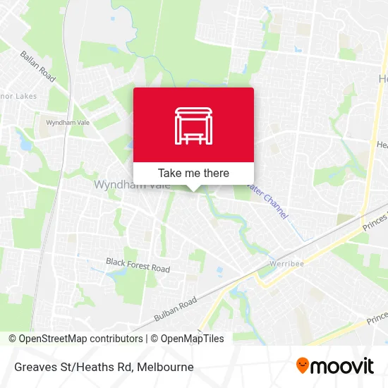 Mapa Greaves St/Heaths Rd