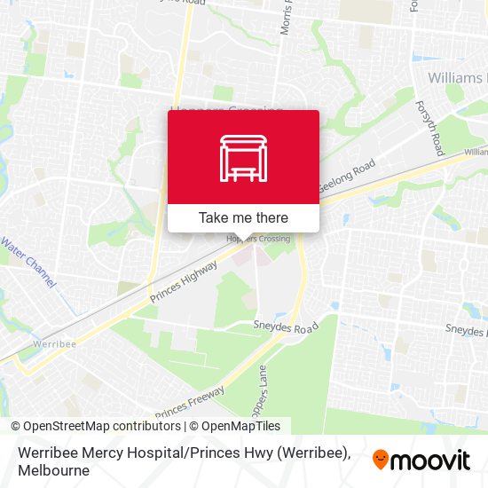 Mapa Werribee Mercy Hospital / Princes Hwy