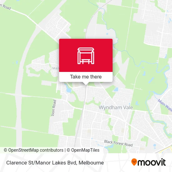 Clarence St/Manor Lakes Bvd map