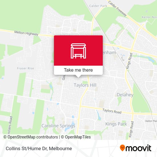 Collins St/Hume Dr map
