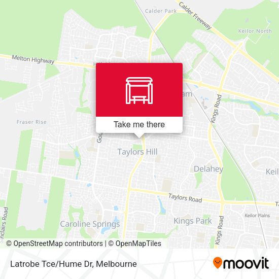 Latrobe Tce/Hume Dr map