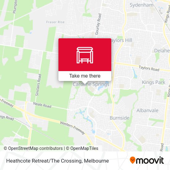 Heathcote Retreat/The Crossing map