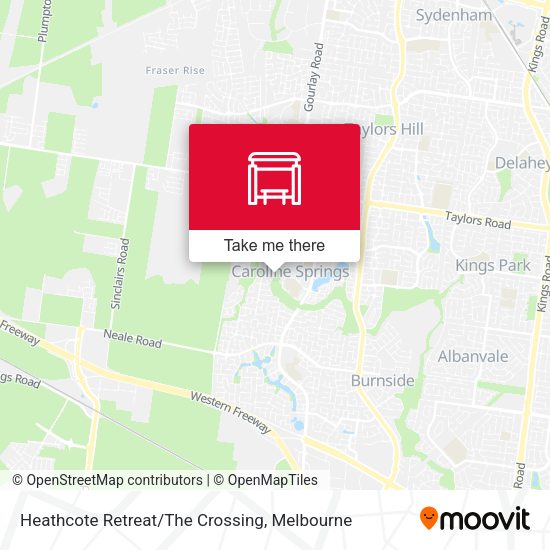 Heathcote Retreat/The Crossing map