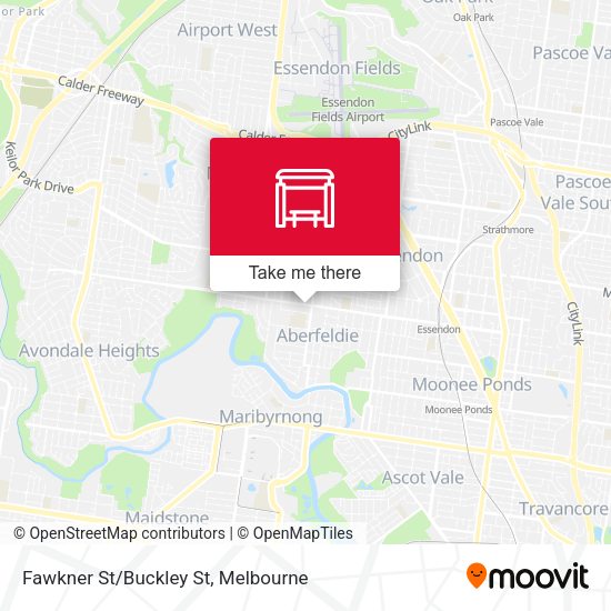 Fawkner St/Buckley St map