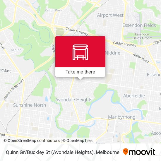 Mapa Quinn Gr / Buckley St (Avondale Heights)