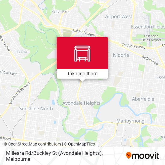 Mapa Milleara Rd / Buckley St (Avondale Heights)