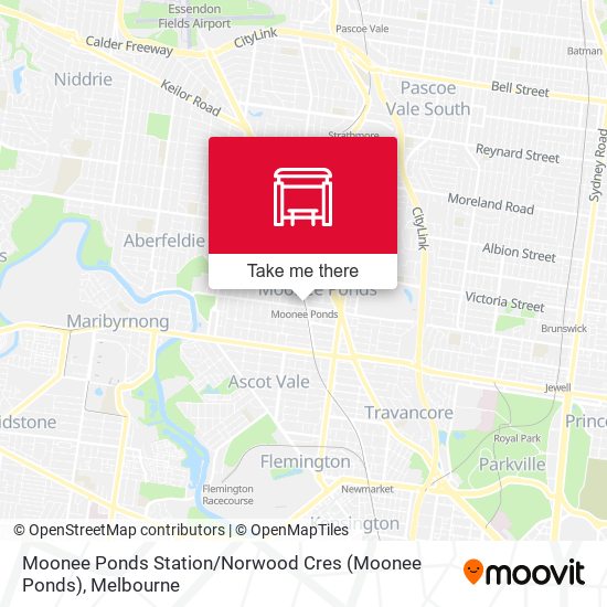 Moonee Ponds Station / Norwood Cres map