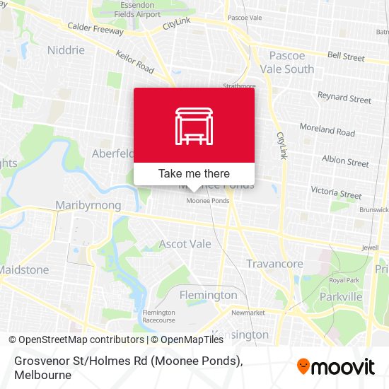 Grosvenor St / Holmes Rd (Moonee Ponds) map