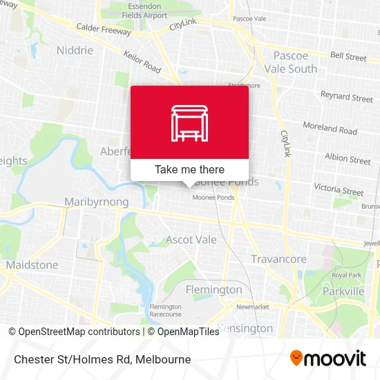 Mapa Chester St/Holmes Rd
