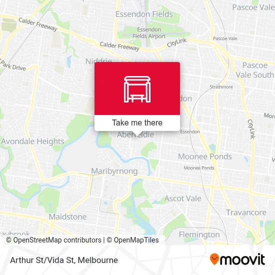 Mapa Arthur St/Vida St