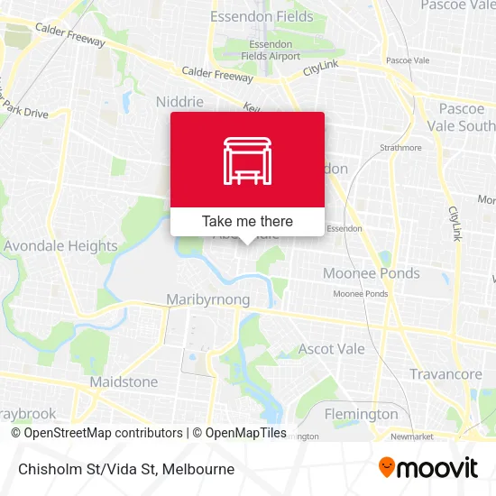 Chisholm St/Vida St map