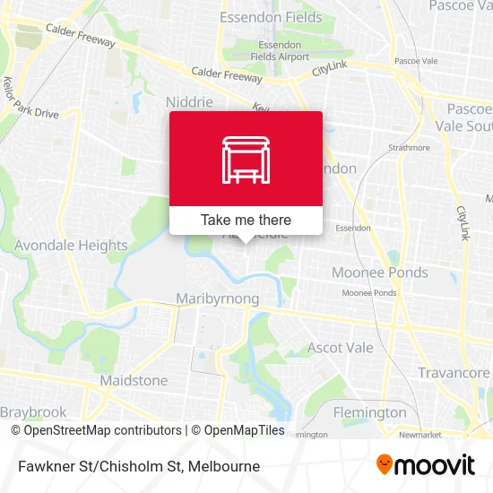 Mapa Fawkner St/Chisholm St