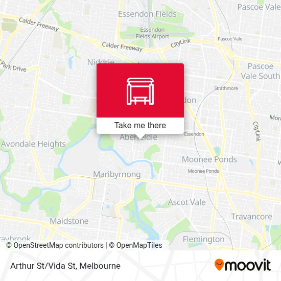 Mapa Arthur St/Vida St