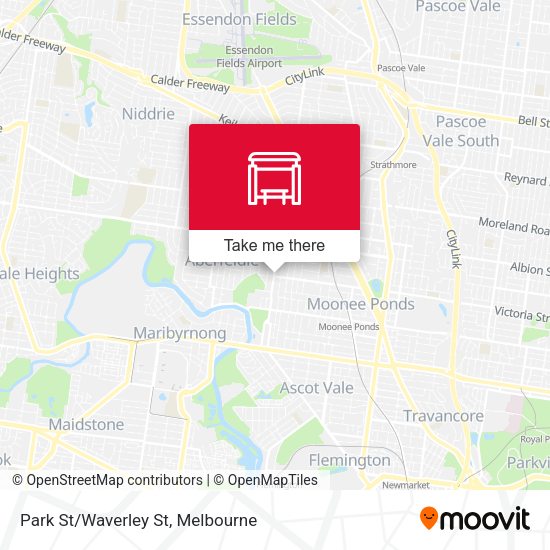 Park St/Waverley St map