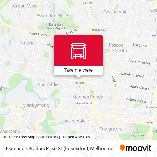 Essendon Station / Rose St map