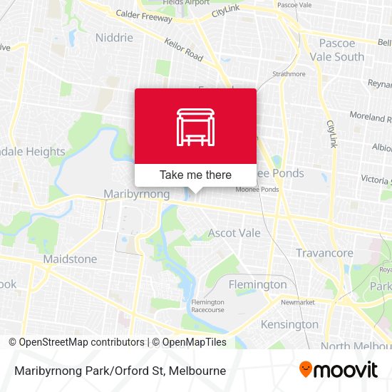 Maribyrnong Park/Orford St map