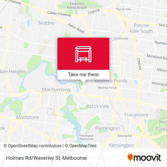 Holmes Rd/Waverley St map