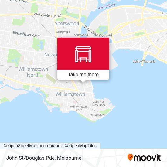 John St/Douglas Pde map