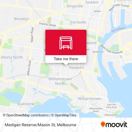 Madigan Reserve/Mason St map