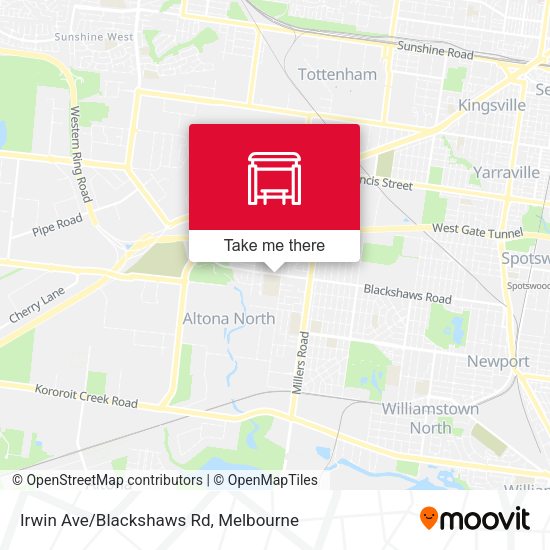 Irwin Ave/Blackshaws Rd map