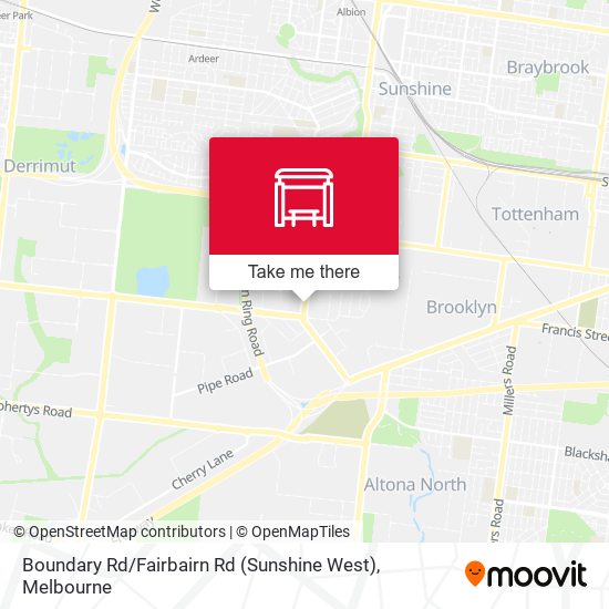 Boundary Rd / Fairbairn Rd (Sunshine West) map