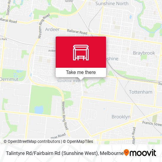 Talintyre Rd / Fairbairn Rd (Sunshine West) map