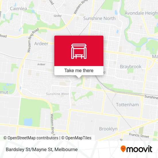 Bardsley St/Mayne St map