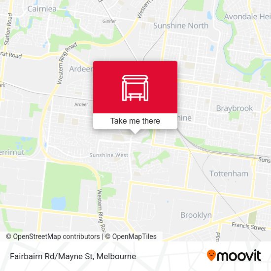 Fairbairn Rd/Mayne St map