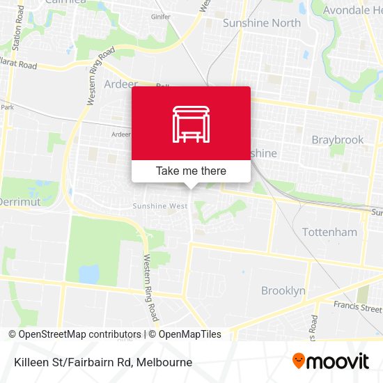 Killeen St/Fairbairn Rd map