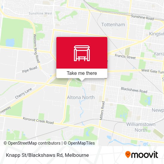 Knapp St/Blackshaws Rd map
